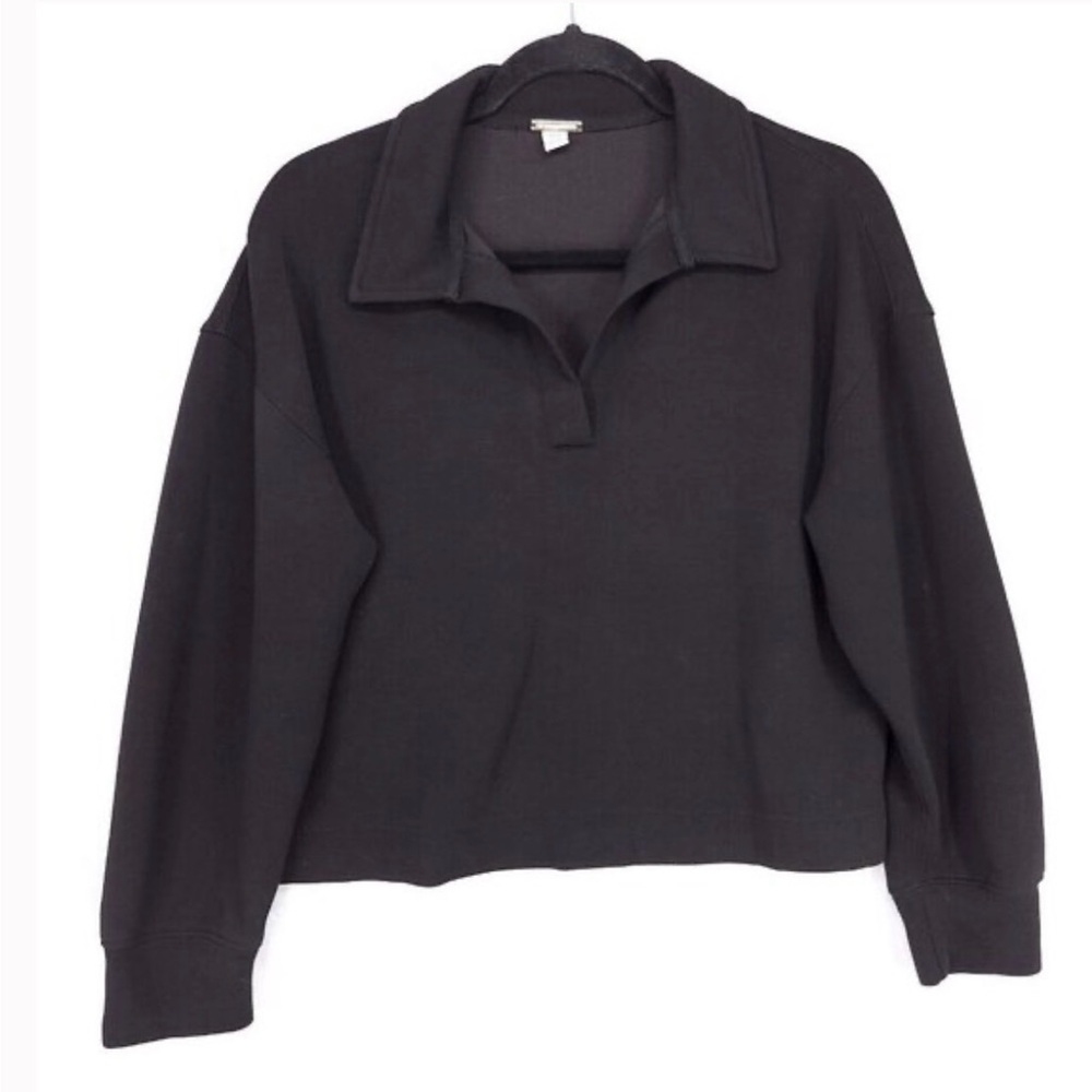 Magashoni black‎ pullover collared sweater size L